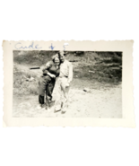 1940s WW2 Real Photograph Unknown Military Soldier And Wife Antique Phot... - $19.99