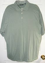 Van Heusen Studio Men 3XL Big And Tall Green Tweed Polo Collar SS Shirt - £7.73 GBP