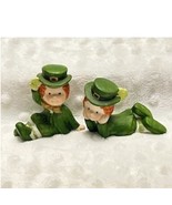 Vintage Lefton Irish St. Patrick&#39;s Ceramic Leprechaun Figures-RARE - $434.80 MXN