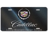 Cadillac Wreath Inspired Art on Carbon FLAT Aluminum Novelty License Tag... - $17.99