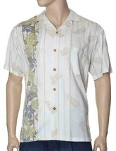 Paradise Found Mens Hawaiian Shirt Cream Navy Plumeria PF-PP Big &amp; Tall Classy - £58.33 GBP