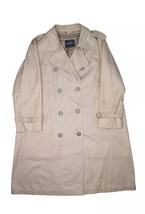 Vintage Sanyo Trench Coat Mens 46 Khaki Water Repellent Saks Fifth Avenue Japan - £42.29 GBP