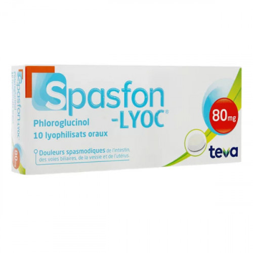 SPASFON LYOC Phloroglucinol 80mg - 10 orodispersible tablets
