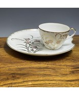 Napco 1962 Autumn Flower Snack Set Plate Teacup Luncheon Hand Painted Vi... - €22,04 EUR