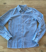 Break East Men&#39;s Soft Button Down Surfer Shirt Blue Check Size Small NEW - £19.18 GBP