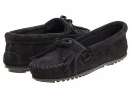 NEW MINNETONKA Kilty  Fringe Suede Moccasins (Size 5) - £23.56 GBP