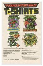Bop City Comics TMNT T-Shirts Order Form Vintage 1990 Newsprint Magazine Ad - £7.67 GBP