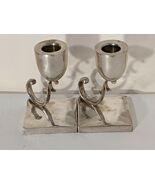 MCM Pair P Lopez G Mexican Sterling Silver 925 Candle Holders Sticks 4.5... - €752,02 EUR