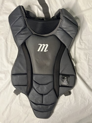 Marucci Chest Protector Youth Small 12” Black &amp; Gray Baseball MCATCH-BLKSM - $45.00