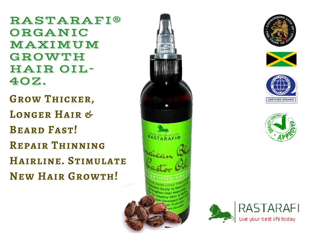 Rastarafi® Jamaican Black Castor Oil Peppermint Hair Growth Serum -Choose Scents