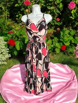 Merona Women&#39;s Fit &amp; Flare Knee Length Pink , Black and White Dress Size... - $14.79