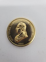 John Tyler - 24k Gold Plated Coin -Presidential Medals Cover Collection - £6.01 GBP