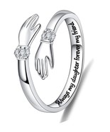 Yesteel S925 Sterling Silver Hug Ring for Women Teen Girls, - £72.65 GBP