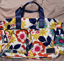 French Bull x Target colorful floral Canvas tote Gym Diaper bag Storage ... - £30.48 GBP