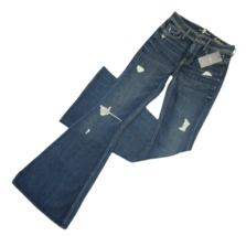 NWT 7 For All Mankind Bell Bottom in Vintage California Destroyed Flare Jeans 26 - $94.05