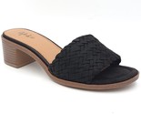 Style &amp; Co Women Block Heel Slide Sandals Cassandraa Size US 7M Black Woven - $24.75