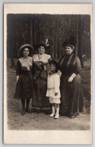 RPPC Victorian Ladies And Children Liftkur-Hotel Hohen Malberg Postcard S28 - £12.59 GBP