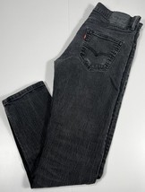 Levi’s 508 Black Denim Jeans Men&#39;s Size 30x30 Tapered Leg Cut Regular Fit - £15.14 GBP