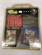 1991 Classic Major League Baseball Trivia Board Game Series 1 Bo Jackson Sealed - £8.59 GBP