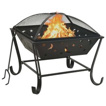  Fire Pit with Poker 24.4" XXL Steel - $141.99