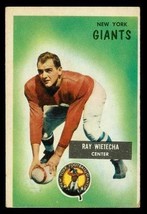 Vintage Football Card 1955 Bowman #24 Ray Wietecha New York Giants Center - £8.57 GBP