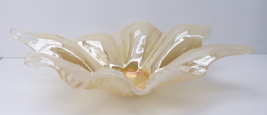 Murano Art Glass Swirl Free Form Centerpiece Bowl 20&quot; + Original Sticker - £54.37 GBP