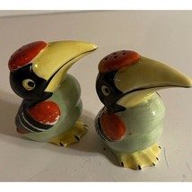Salt and Pepper Shakers Small Toucans Mexican Bright Colored Ceramic Japan - £9.03 GBP