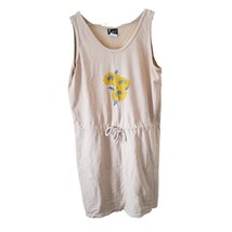 Catching Rays Resortwear Beige Sleeveless Dress with Cute Sunflower Design - £9.84 GBP