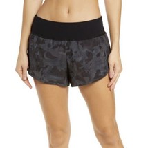 Zella NWT Running Gym Workout Shorts Black Gray Camo Print Size L MSRP $39 - £15.25 GBP
