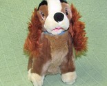 DISNEY 8&quot; LADY TRAMP SITTING PLUSH COCKER SPANIEL STUFFED ANIMAL BLUE CO... - $10.80