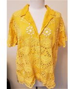 Johnny Was Embroidered Button-Up Blouse Sz-XL Peaceful Sunset - £135.45 GBP