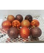 Thanksgiving Fall Harvest Orange Brown Christmas Plastic Ornaments Decor... - $18.80