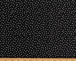 Cotton Dinky Dots Small White Dots on Black Fabric Print by the Yard D14... - $16.95