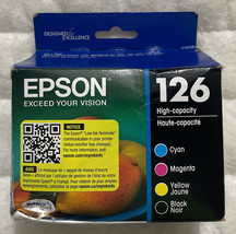 Epson 126 Black T126120 &amp; 126 Color Ink Set T126520 T126120-BCS Bulk Packaging - £38.70 GBP