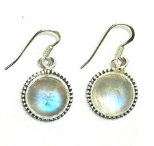 925 Sterling Silver Fine Jewelry Rainbow Moonstone Earrings ES-1024 Gift Women - £45.67 GBP
