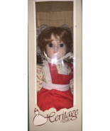 Heritage Dolls Red Dress Doll With Bonnet Original Box - $13.53 CAD
