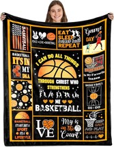 Basketball Blanket 40&quot; X 50&quot; Home Decor Couch Bedding Birthday, Warm,, Adults. - $35.09