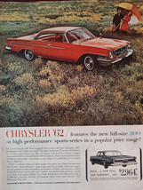 1961 Saturday Evening Post Ad Advertisement CHRYSLER 62 Newport 300 New Yorker - $10.80