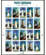 2007 41c Pacific Lighthouses, Sheet of 20 Scott 4146-50 Mint F/VF NH - $15.99
