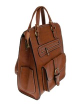 Artisan Crafted Leather Look Designer Handbag Backpack/Shoulder Bag (Brown) - £66.59 GBP