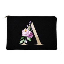 Letter Flower Print Women MakeUp Bags Travel Cosmetic Case Toiletries Organizer  - £9.42 GBP