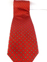 Vakko Mens Red &amp; Green Paisley Silk Tie - $9.49