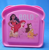 Disney Princess Plastic Sandwich Container for Kids BPA Free Pink Zak De... - $9.75