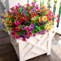 Artificial Fake Plants Flowers For Outdoor Outside Spring Summer Decoration, 12 - £24.74 GBP