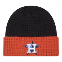New Era Houston Astros MLB Cuffed Waffled Knit Skull Cap Navy / Orange OSFM - €27,65 EUR