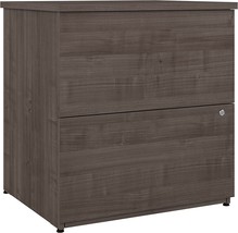 Bestar Logan 2 Drawer Lateral File Cabinet In Medium Gray Maple, 28W - £178.12 GBP