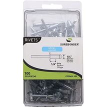 FPC84S-100 Short Steel Rivets - 1/4&quot; Diameter, 1/4&quot; Grip - 100 Count - €26,94 EUR