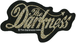 THE DARKNESS gold glitter logo WOVEN SEW ON PATCH - $6.07