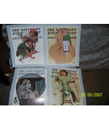 lot of [4} vintage  norman rockwell prints {saturday evening post} - £9.35 GBP