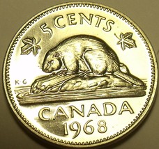1968 Proof Canada 5 Cent ~ Beaver Nickel ~ We Have Canadian Coins-
show ... - $4.38